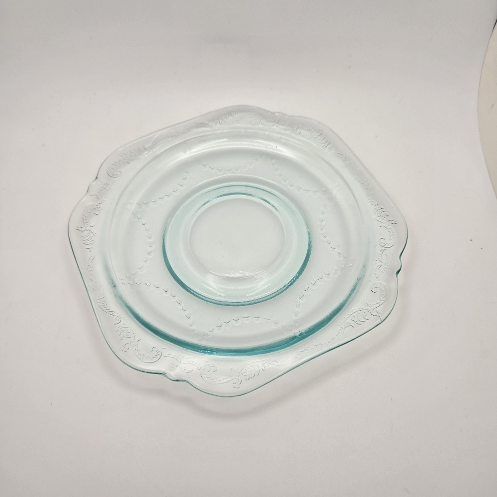 Indiana Glass Federal Madrid 6” Recollection Teal Aqua Salad Plate